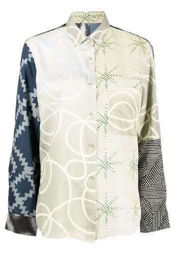 JNBY panelled graphic-print shirt - Multicolore