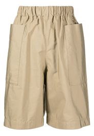 JNBY elasticated-waistband straight-leg shorts - Marrone