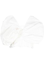 JNBY ruffled cotton cropped top - Bianco