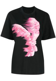 JNBY feather-print cotton T-shirt - Nero