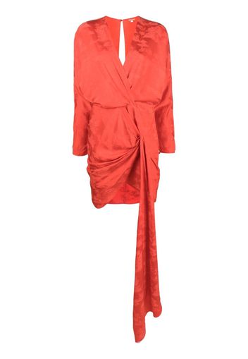 Johanna Ortiz draped satin mini dress - Rosso