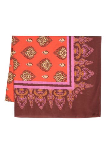 Johanna Ortiz India Chintz jacquard-pattern shawl - Rosso