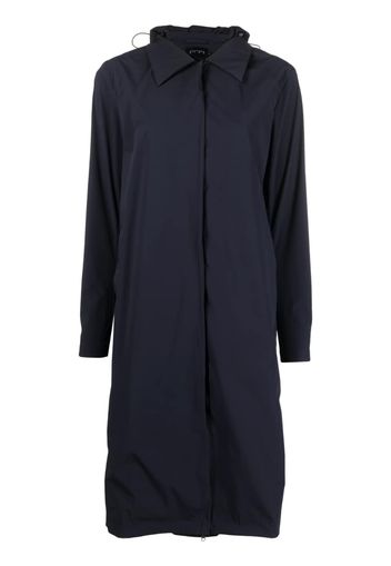 JOHANNA PARV classic-collar hooded trench coat - Blu