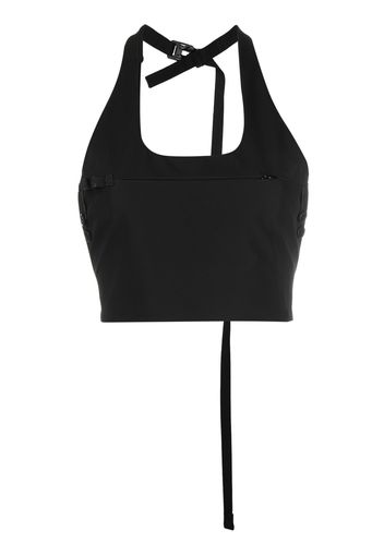 JOHANNA PARV U-neck open-back top - Nero