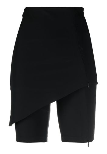 JOHANNA PARV asymmetric stretch shorts - Nero