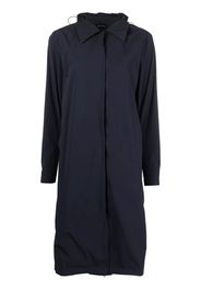 JOHANNA PARV classic-collar hooded trench coat - Blu