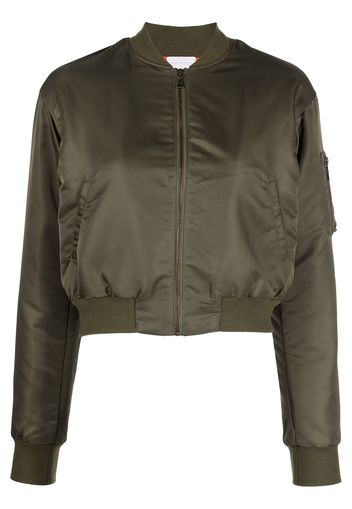 John Elliott Hunter cropped bomber jacket tiered - Verde