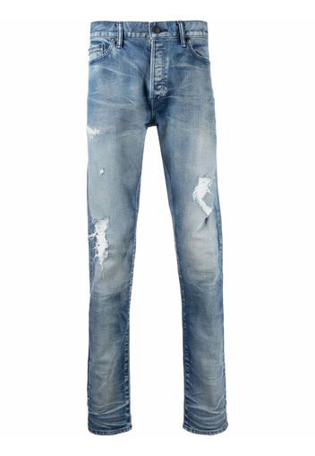 John Elliott Jeans con effetto vissuto - Blu