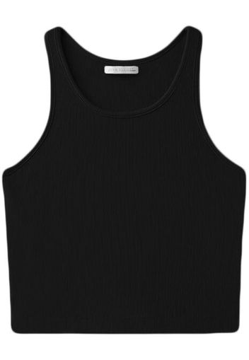 John Elliott Gemini Rib Cropped racerback tank - Nero