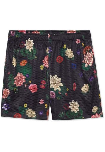 John Elliott floral-print track shorts - Nero