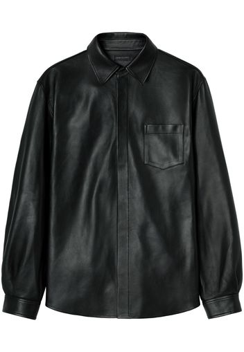 John Elliott Camicia Leather Cloak - Nero