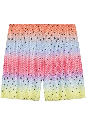 John Elliott polka dot-print gradient-effect shorts - Multicolore