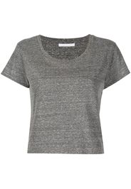 John Elliott T-shirt con scollo ampio crop - Grigio