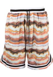 John Elliott Bermuda con fantasia tie dye - Arancione