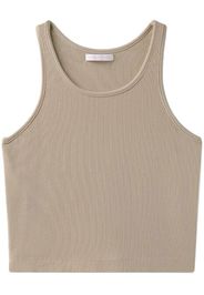 John Elliott Gemini ribbed cropped tank top - Toni neutri