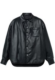 John Elliott Giacca-camicia Scout in pelle - Nero