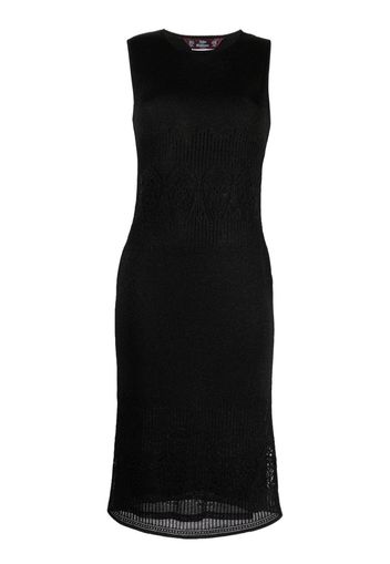 John Galliano Pre-Owned 1990 lamé-effect sleeveless midi dress - Nero