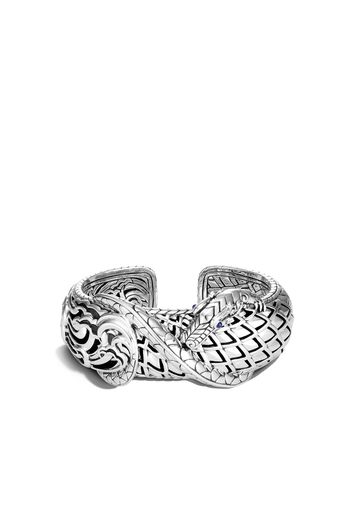 John Hardy Legends Naga medium kick sapphire cuff bracelet - Argento