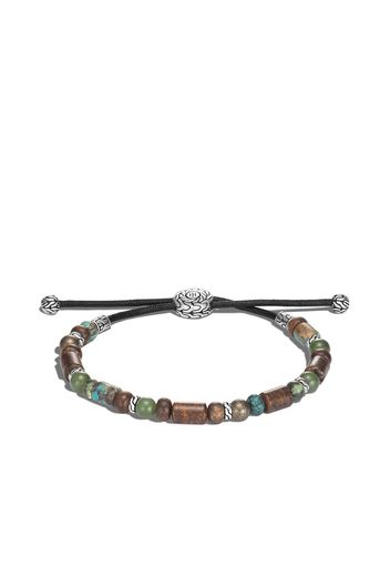 John Hardy Classic Chain silver beads pull through bracelet - Marrone