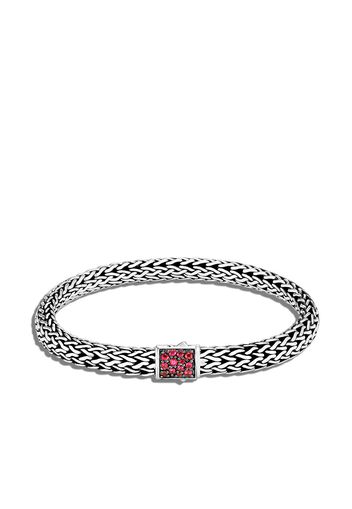 John Hardy "Bracciale a catena in argento sterling, zaffiro e rubino"