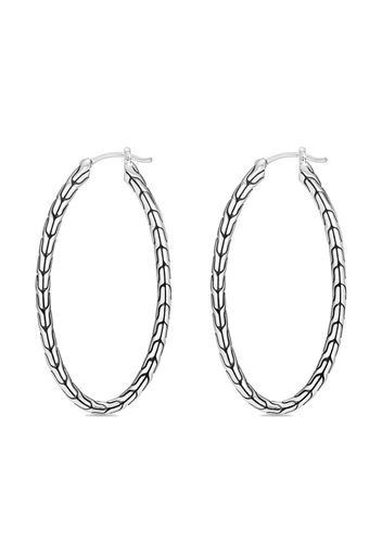 John Hardy silver Classic Chain hoop earrings - Argento