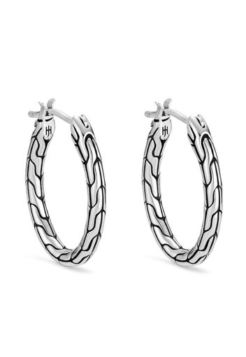 John Hardy silver Classic Chain hoop earrings - Argento