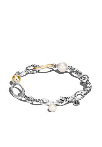 John Hardy "Bracciale a catena in oro 18kt, argento sterling con perle"