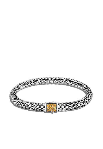 John Hardy "Bracciale a catena in argento sterling, zaffiro e citrino "