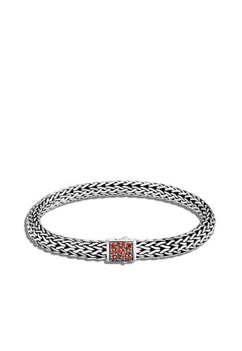 John Hardy "Bracciale a catena in argento sterling, zaffiro e granato"