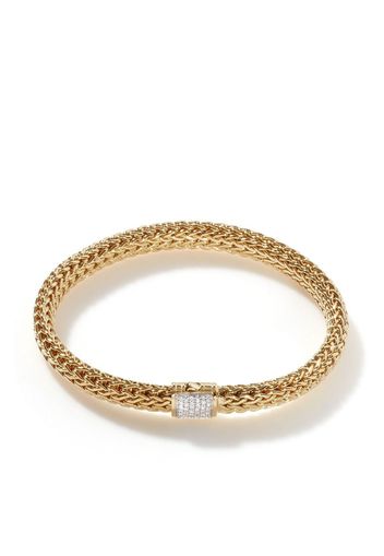 John Hardy Bracciale Classic Chain in oro giallo 18kt con diamanti