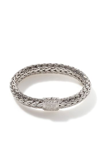 John Hardy classic-chain diamond-pavé bracelet - Argento