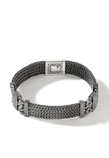 John Hardy Bracciale Classic Chain in argento sterling con madreperla