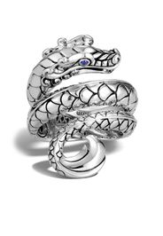 John Hardy Legends Naga sapphire ring - Argento