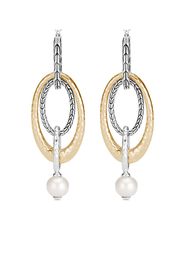 John Hardy "Orecchini con pendente in oro 18kt, argento sterling e perla"