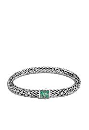 John Hardy "Bracciale Classic Chain in argento sterling, zaffiro e smeraldo"