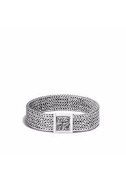 John Hardy silver Classic Chain reticulated pusher clasp bracelet - Argento