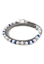 John Hardy sterling silver pearl wrap bracelet - Argento