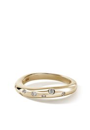 John Hardy 18kt yellow gold Surf diamond ring - Oro