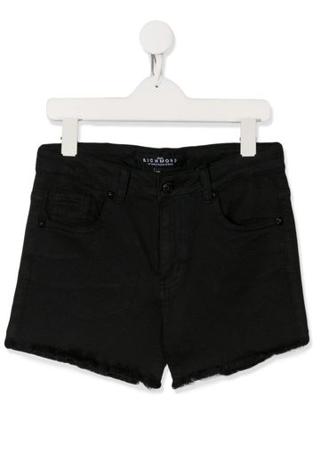 slim-fit denim shorts