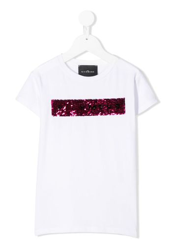 sequin-logo T-shirt