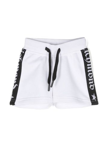 John Richmond Junior Shorts sportivi con banda logo - Bianco