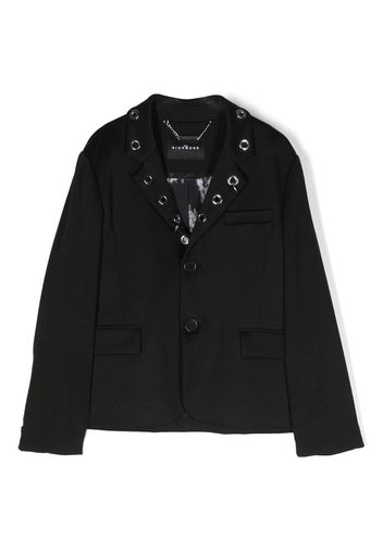 John Richmond Junior eyelet-embellished detail blazer - Nero