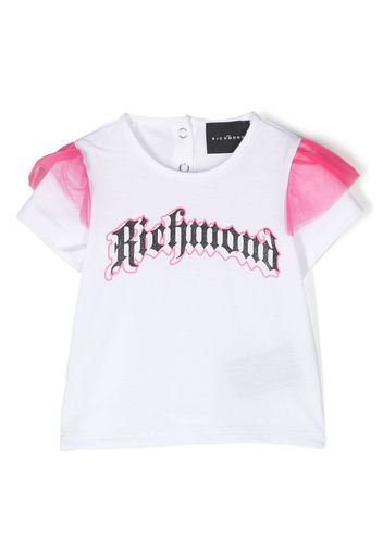 John Richmond Junior logo-print short-sleeve T-shirt - Bianco