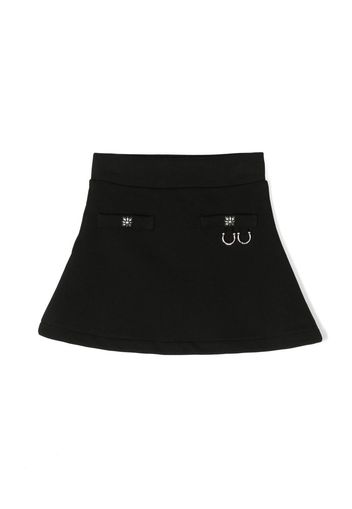 John Richmond Junior embellished cotton skirt - Nero