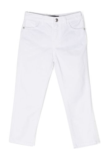 John Richmond Junior paint-splattered logo trousers - Bianco