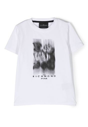 John Richmond Junior graphic-print cotton T-shirt - Bianco