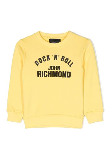 John Richmond Junior Ociuk logo-print sweatshirt - Giallo