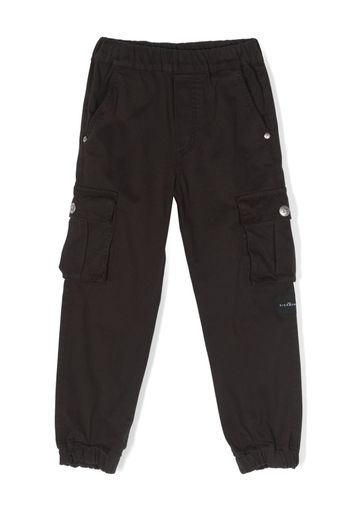 John Richmond Junior logo-patch cotton trousers - Nero