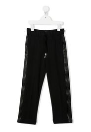 John Richmond Junior Pantaloni sportivi con banda logo - Nero