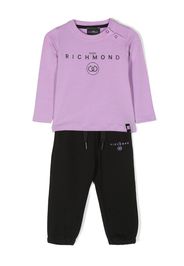 John Richmond Junior logo-print cotton tracksuit - Viola